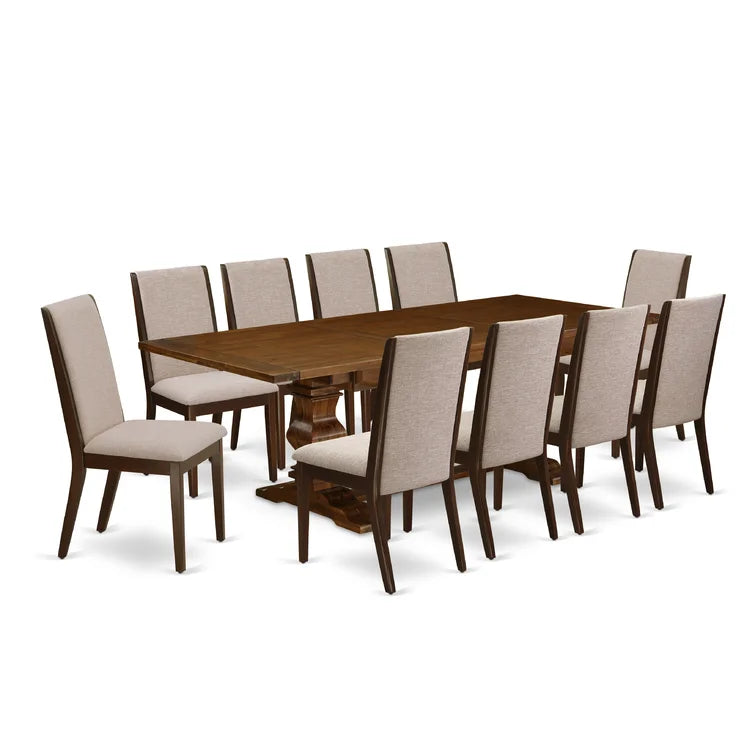 Removable Leaf Solid Wood Dining Set