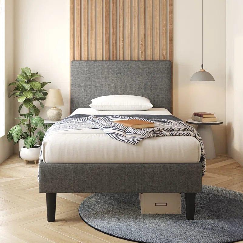 Camile Upholstered Bed Frame with Headboard