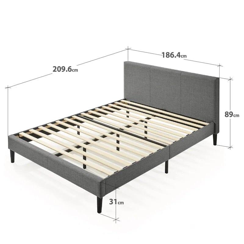 Camile Upholstered Bed Frame with Headboard - Ouch Cart 