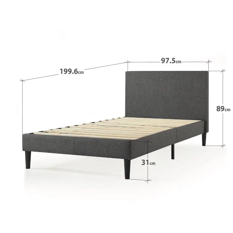 Camile Upholstered Bed Frame with Headboard - Ouch Cart 