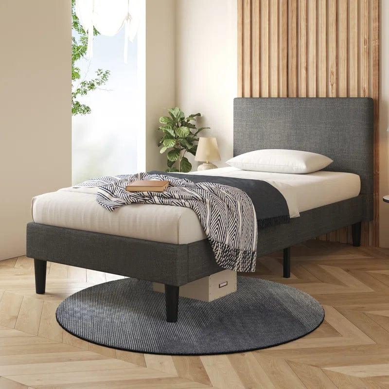 Camile Upholstered Bed Frame with Headboard