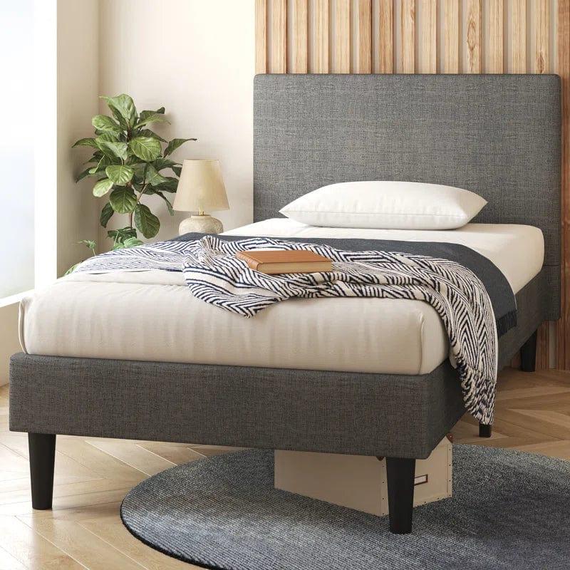 Camile Upholstered Bed Frame with Headboard