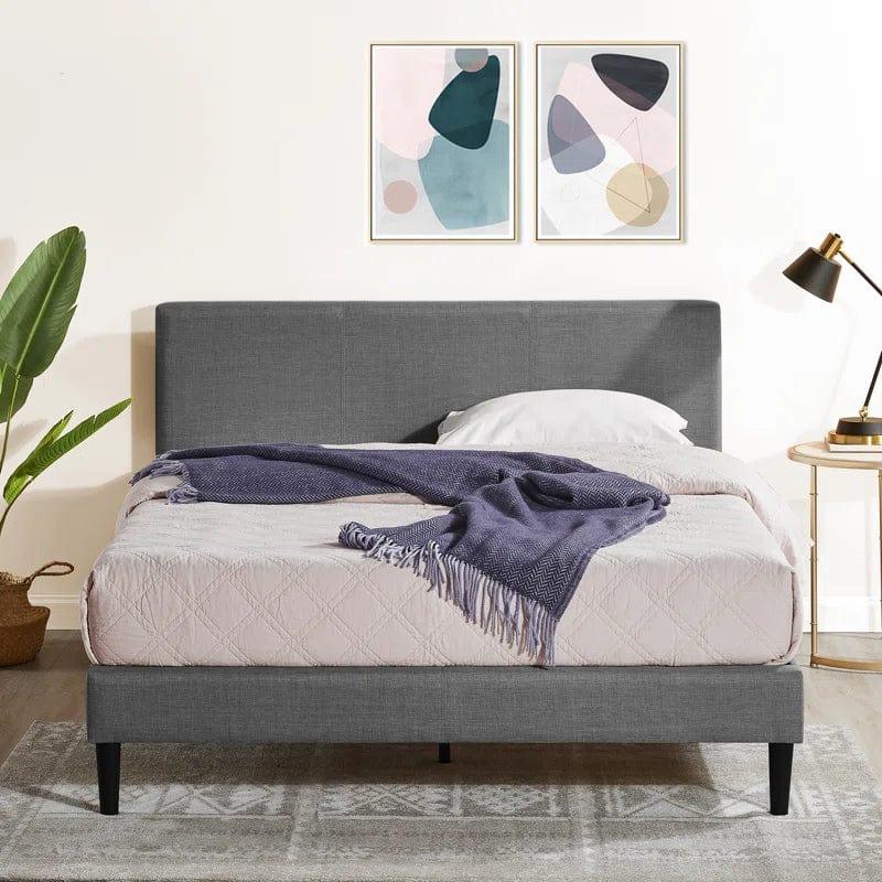 Camile Upholstered Bed Frame with Headboard