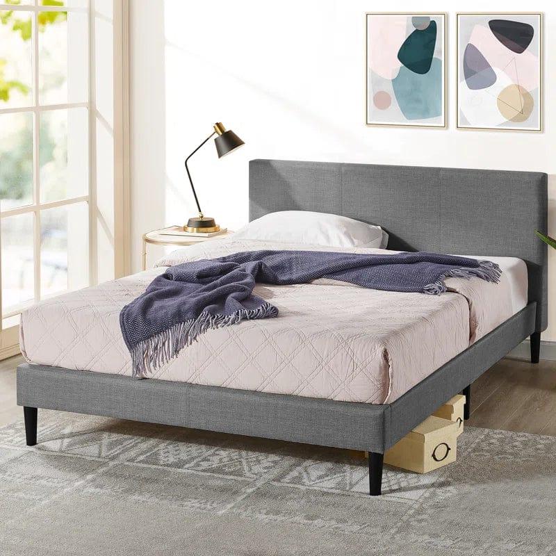 Camile Upholstered Bed Frame with Headboard