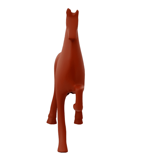 Enigmatic Equine Sculpture Terracotta - Ouch Cart 