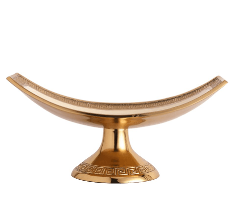 Versace Design Platter in Ivory Enamle & Gold Finish - Ouch Cart 