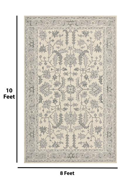 Saraswati Global Rug, Home Decorative Rug, Wool Area Rug, 8x10 Feet, Anti Slip & Anti Skid Baking Carpet, Modern Rug, Ideal for Bedroom, Living Room, and Dining Room, Kids Room, Office Rug.