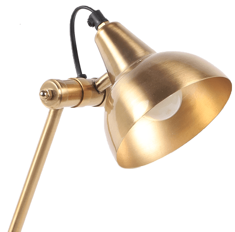 Shiny Gold Adjustable Iron Study Lamp - Ouch Cart 