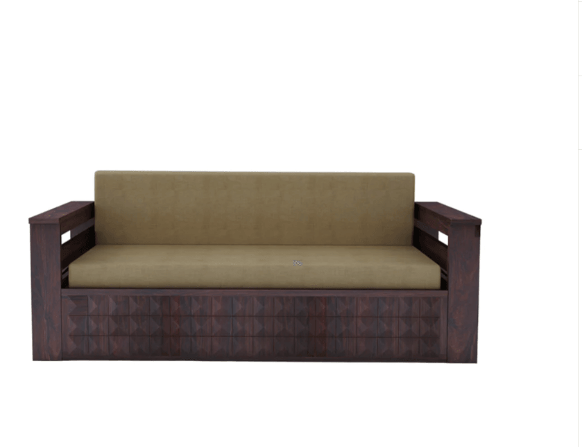 3 SEATER SOFA CUM BED SHEESHAM WOOD - Ouch Cart 