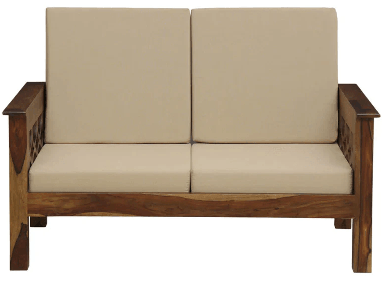 Sheesham Wood 2 Seater Sofa In Provincial Teak Finish