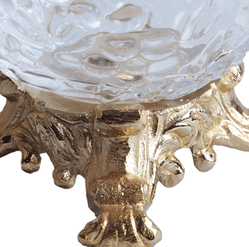 Four Legged Aristocrat's Glass Bowl  (Gold)