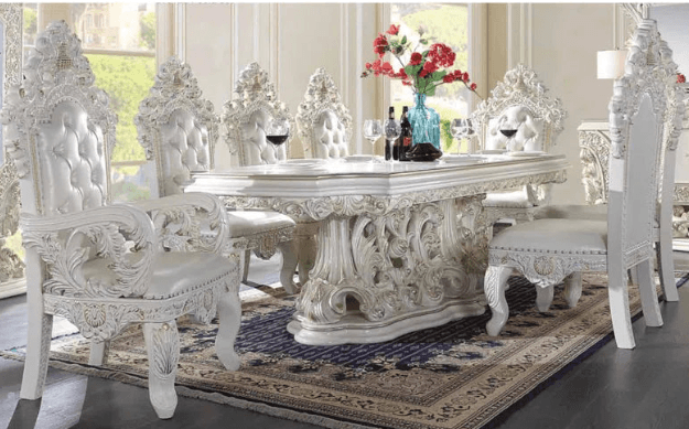 8 - Piece Pedestal Dining Set - Ouch Cart 