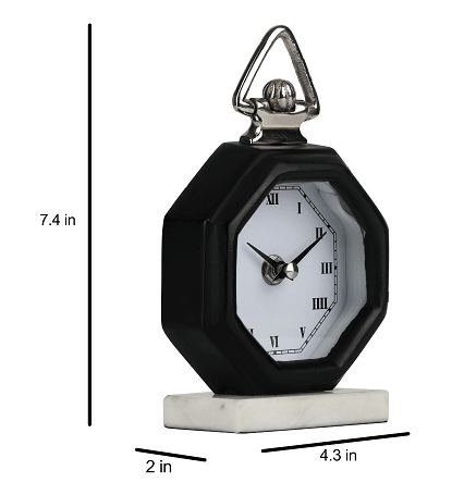 Black Victoria Table Clock - Ouch Cart 