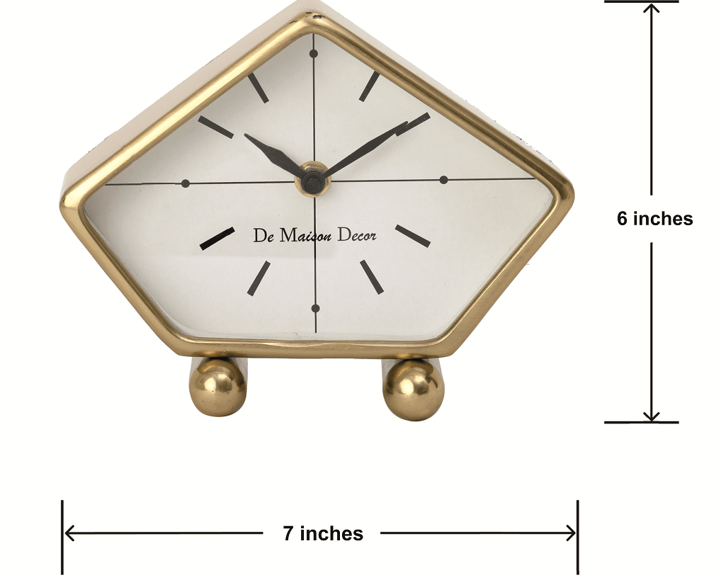 Penta Time Gold Table Clock - Ouch Cart 