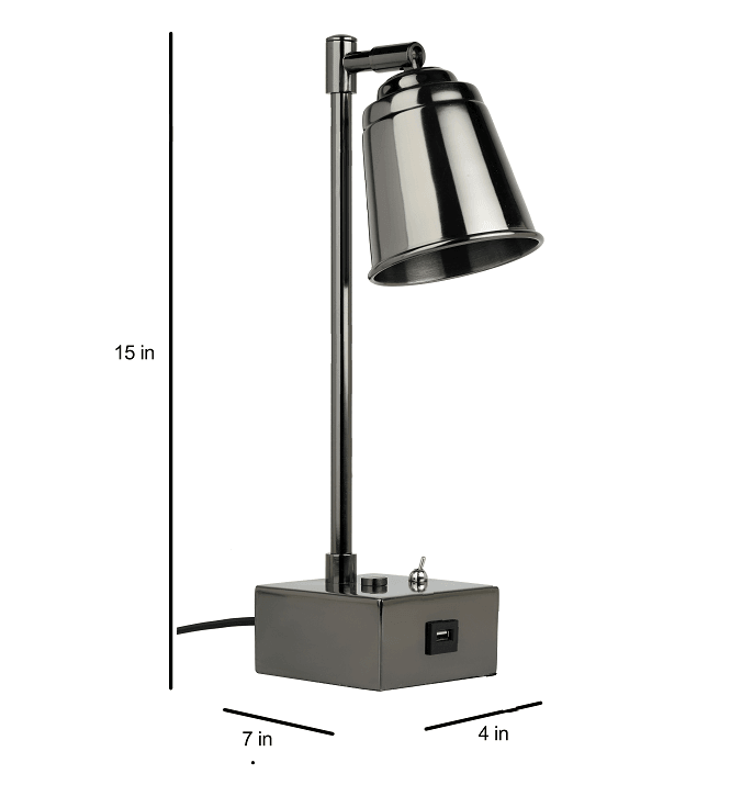 Cherosi USB Black nickle Lamp - Ouch Cart 