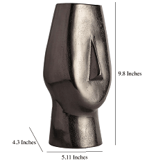 Flat Face Vase Black - Ouch Cart 