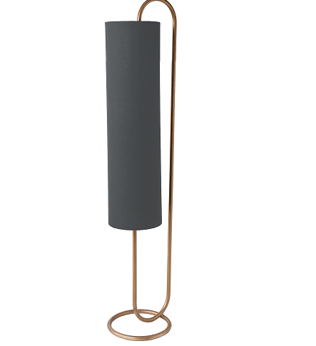 Graceful Grey & GoldCurve Floor Lamp