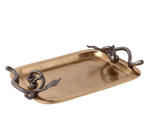 Cherry Vine Gold Décorative Platter - Ouch Cart 