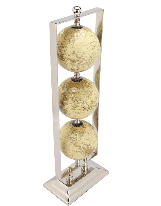 Vertical Triple Cream Globe Stand - Ouch Cart 