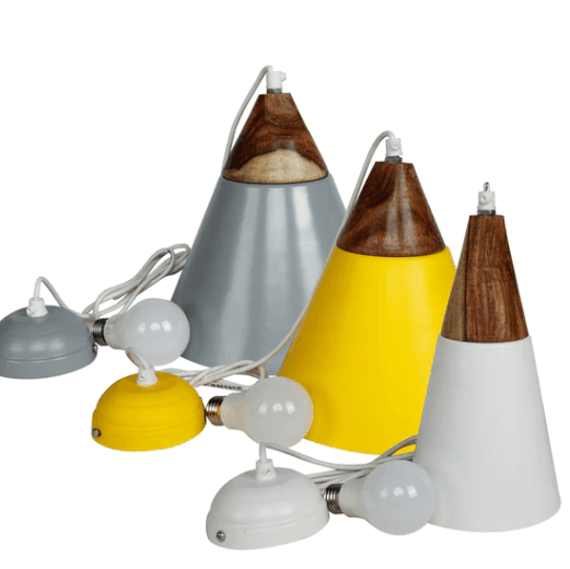 Modern Conical Nordic Pendant Light For Cafe & Bars With LED Bulb 1PC