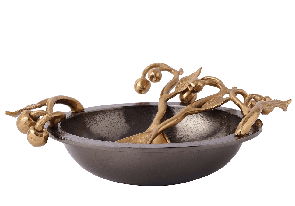 Cherry Vine Gold Décorative Bowl Set