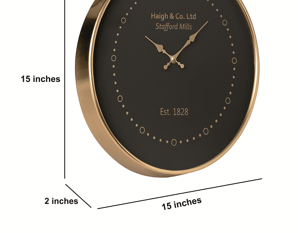 Eclipse Shine Gold wall clock - Ouch Cart 