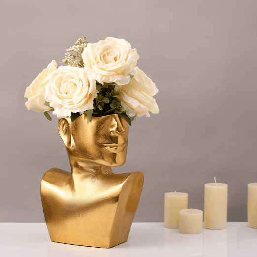 Visionary Face Gold Planter - Ouch Cart 