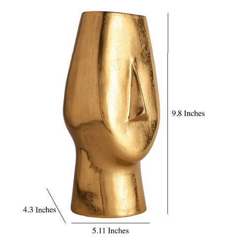 Flat Face Vase Gold - Ouch Cart 