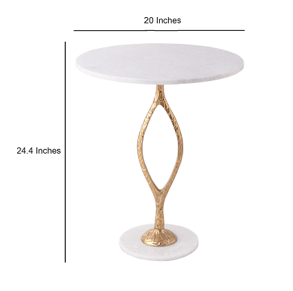 Round White Marble Table - Ouch Cart 