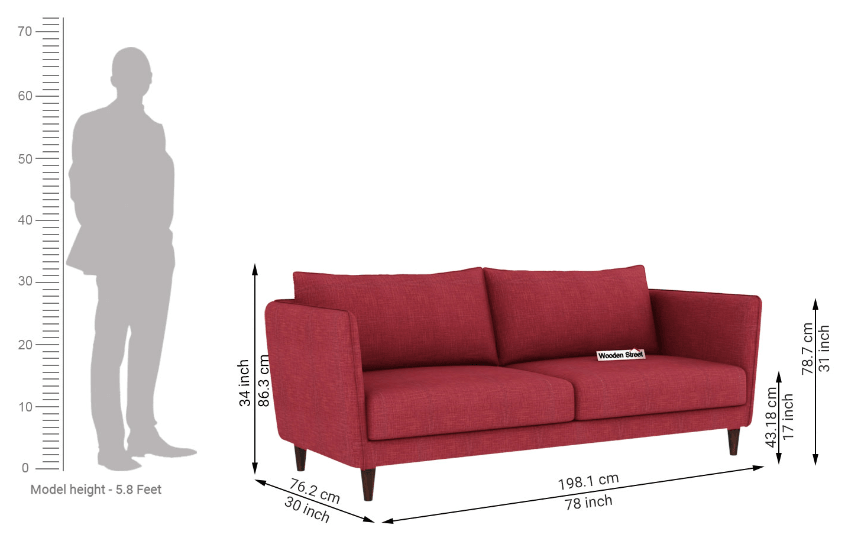 Beatrice 3 Seater Fabric Sofa