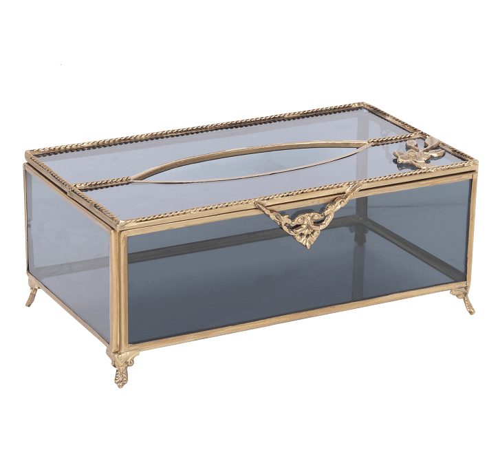 Night's charm Tissue Box with Brass - Ouch Cart 