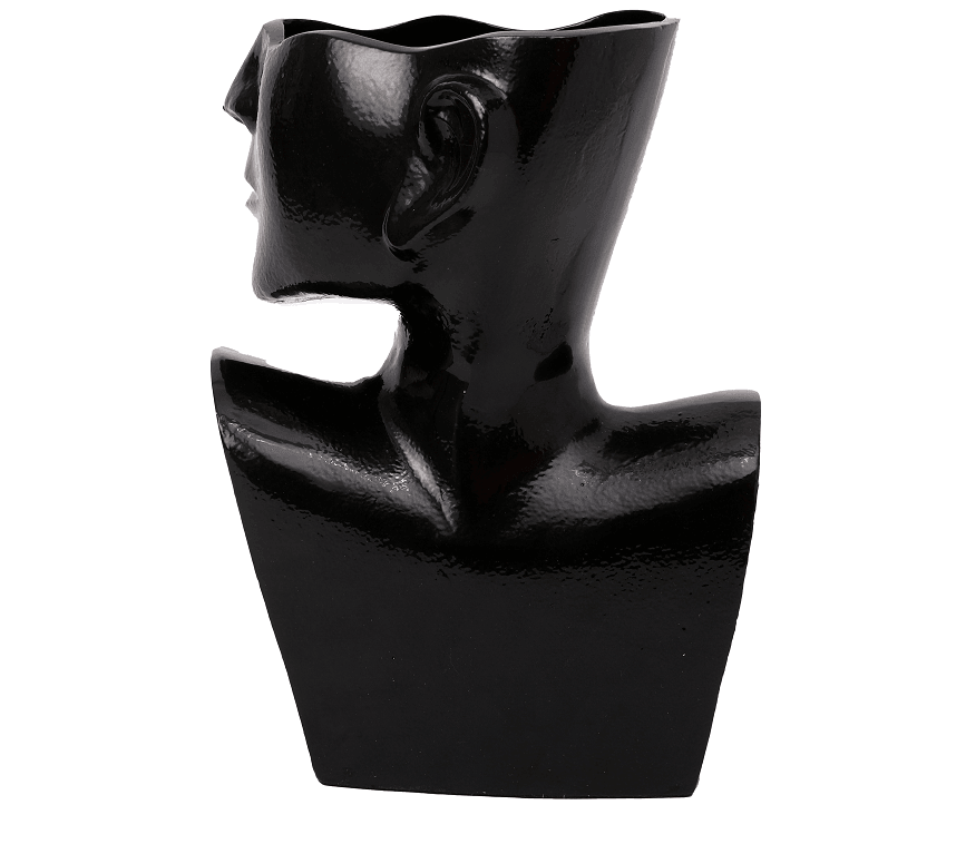 Visionary Face Glossy Black Planter - Ouch Cart 