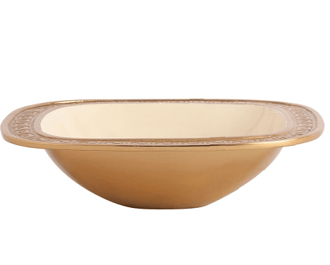 Versace Design Bowl in Ivory Enamle & Silver Finish - Ouch Cart 