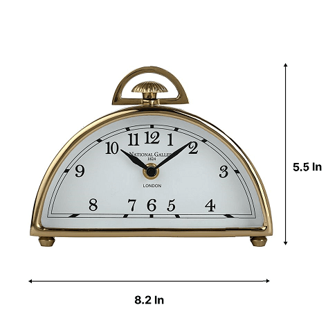 Luna Desk Clock in Gold