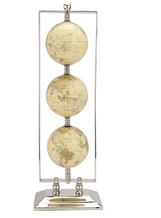 Vertical Triple Cream Globe Stand - Ouch Cart 