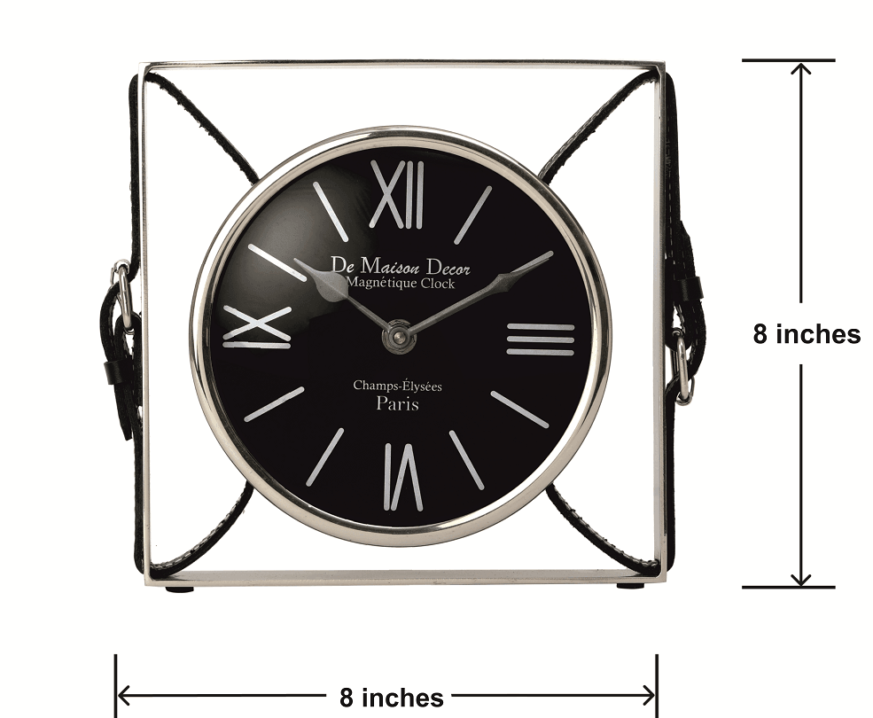 Timeless Straps Silver Table Clock - Ouch Cart 