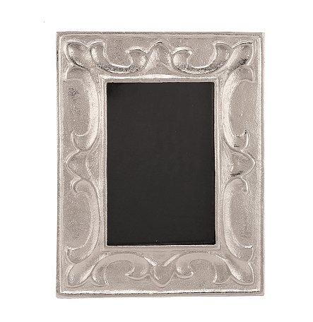 Leaf Pattern Photo Frame Silver Small Size - Ouch Cart 