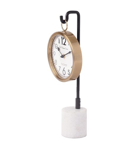 Suspended Marble Time Keeper in Gold Table Clock - Ouch Cart 