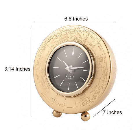 World Clock In Gold Finish