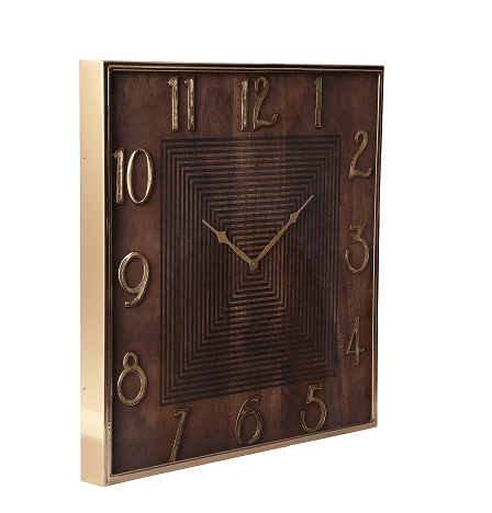 Chateau Square Gold Wall Clock - Ouch Cart 