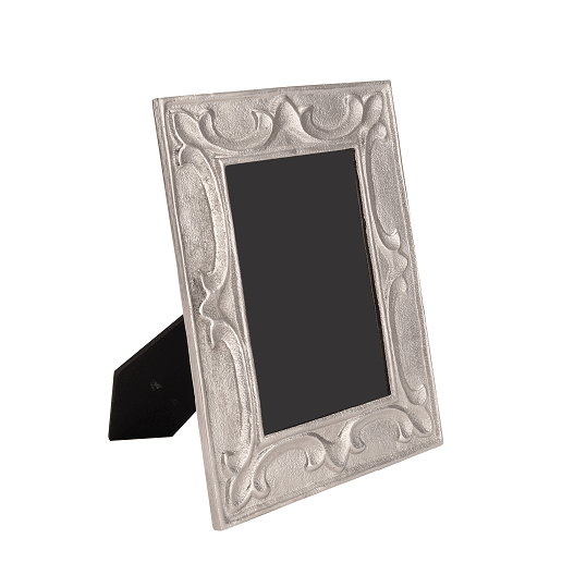 Leaf Pattern Photo Frame Silver  Large Size