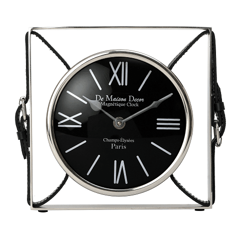 Timeless Straps Silver Table Clock - Ouch Cart 