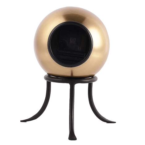 Seated Sphere Clock in Gold & Black Colour - Ouch Cart 