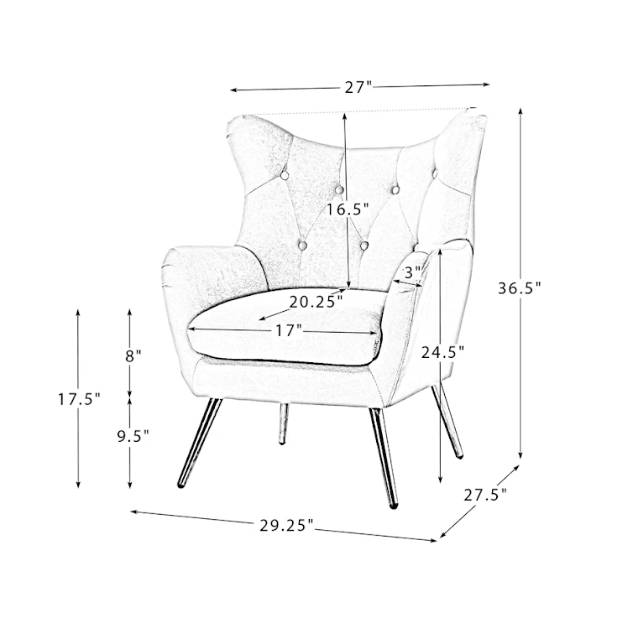 DAWSON ACCENT CHAIR - Ouch Cart 