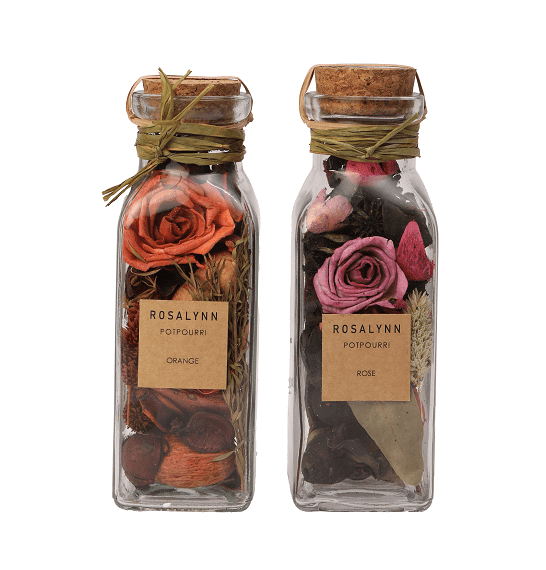 Lea Dried floral Sunset Orange & Rose Red Aromatic Potpourri Set (big) - Ouch Cart 