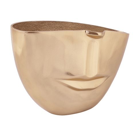 The Amused Gold Face Vase - Ouch Cart 