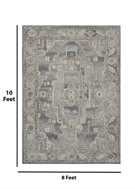 Saraswati Global Rug , Hand Tufted Area Rug, 8x10 Feet,  Wool & Viscose Rug, Luxurious  Anti-Skid & Anti Slip Backing Carpet , Ideal for Bedroom, Living Room, and Dining Room, Kids Room, Office Rug.