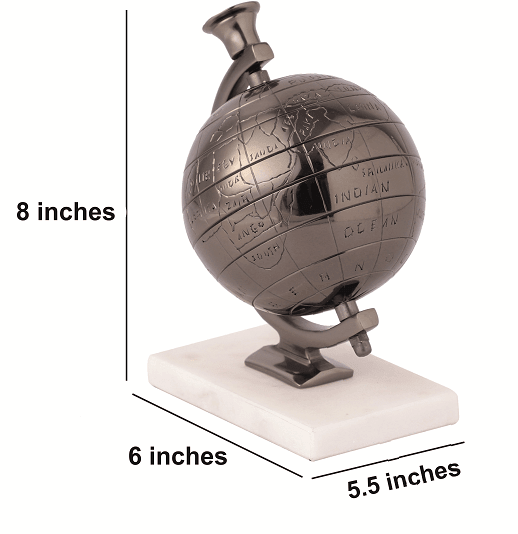 Miniature Metal Earth Black with White Marble Base - Ouch Cart 