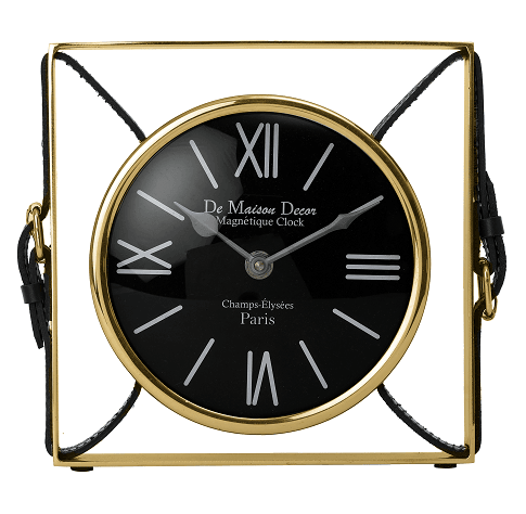 Timeless Straps Gold Table Clock - Ouch Cart 