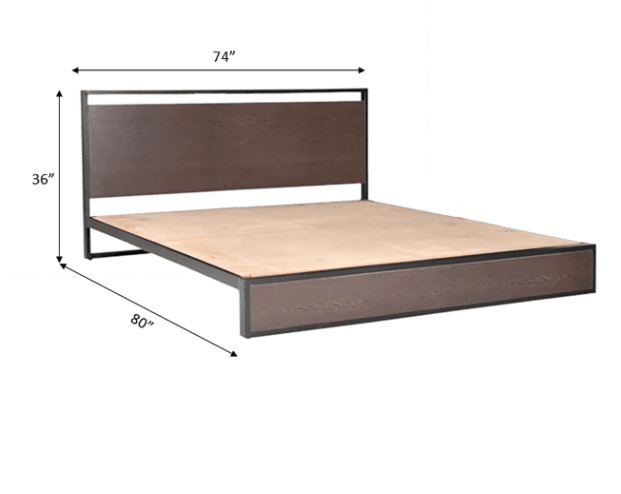 Indo Powder Coated Metal King Size Bed With MDF Wood - Ouch Cart 